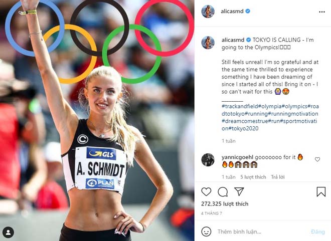 Alica Schmidt đang dốc sức chuẩn bị cho Olympic Tokyo