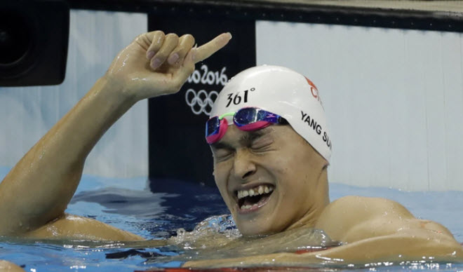 Sun Yang (bơi, Trung Quốc) kình ngư ngôi sao sẽ không thể tham dự Olympic do án cấm thi đấu vì vi phạm quy tắc phòng chống doping