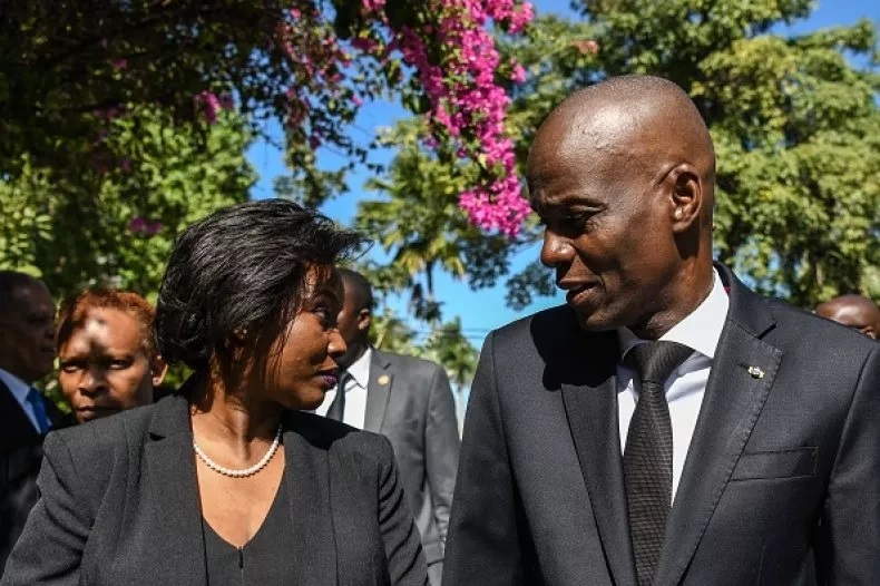 Bà Martine và Tổng thống Haiti Jovenel Moïse. Ảnh: Getty