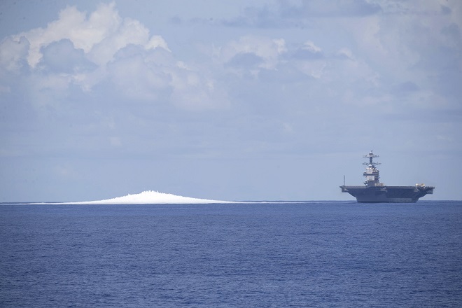 Hải quân Mỹ ngày 16.7 đã kích nổ qua bom thứ hai gần siêu tàu sân bay USS Gerald R. Ford.