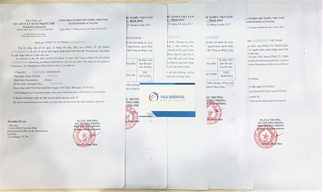 Mẫu công văn nhập cảnh cho chuyên gia nước ngoài.