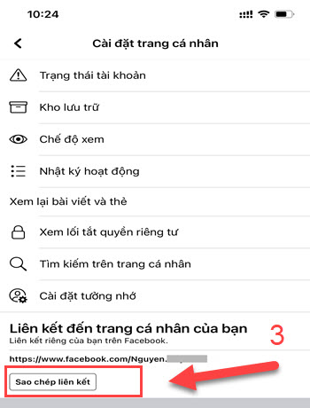 Hướng dẫn lấy đường link Facebook