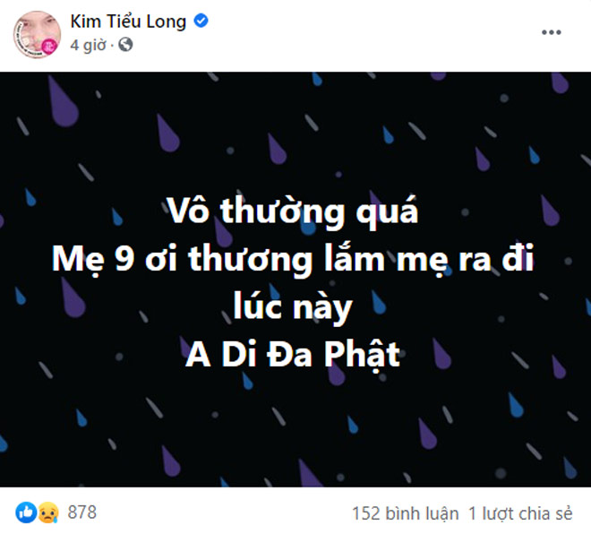 Nghệ sĩ Kim Tử Long xót xa trước sự ra đi của cố nghệ sĩ Kim Phượng