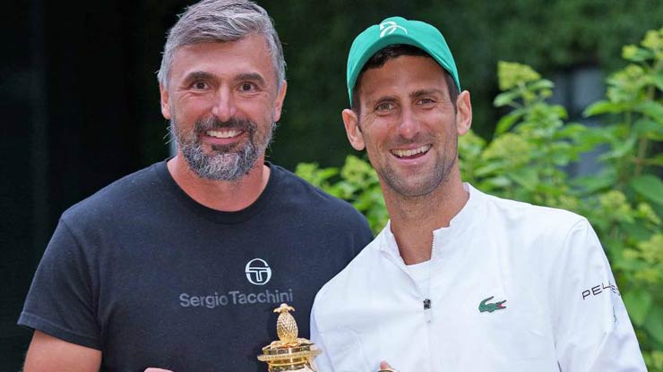 HLV Goran Ivanisevic và cậu học trò Novak Djokovic