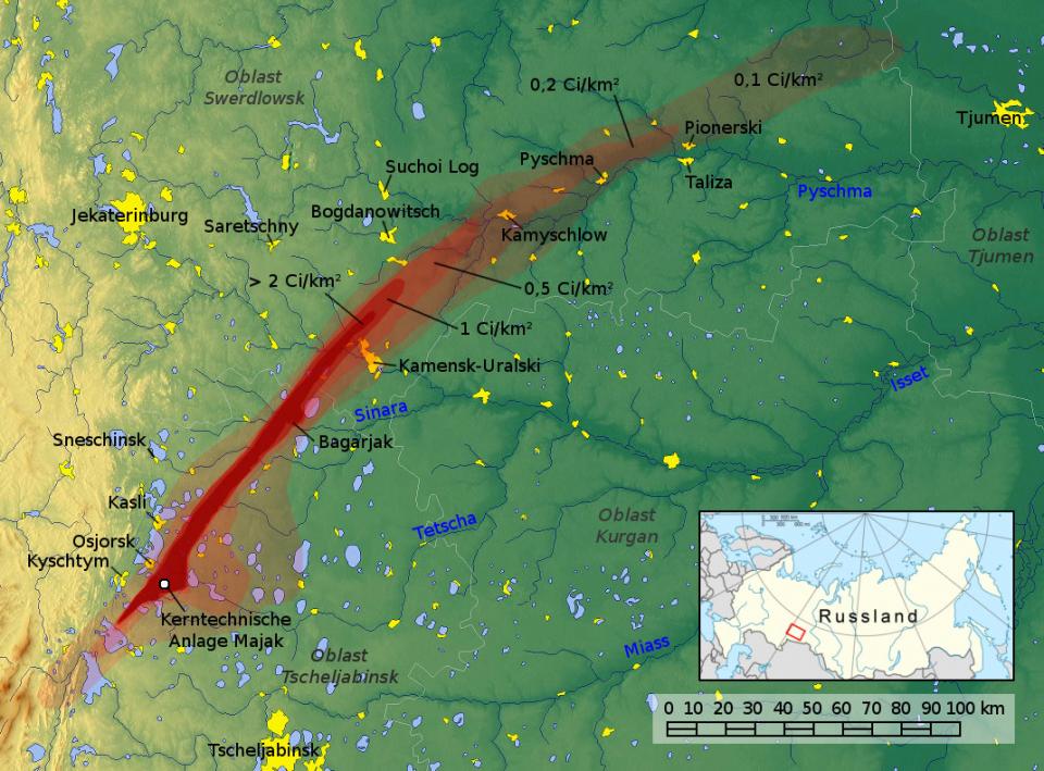 Đám mây phóng xạ lan tỏa tới một khu vực rộng 20.000km2.