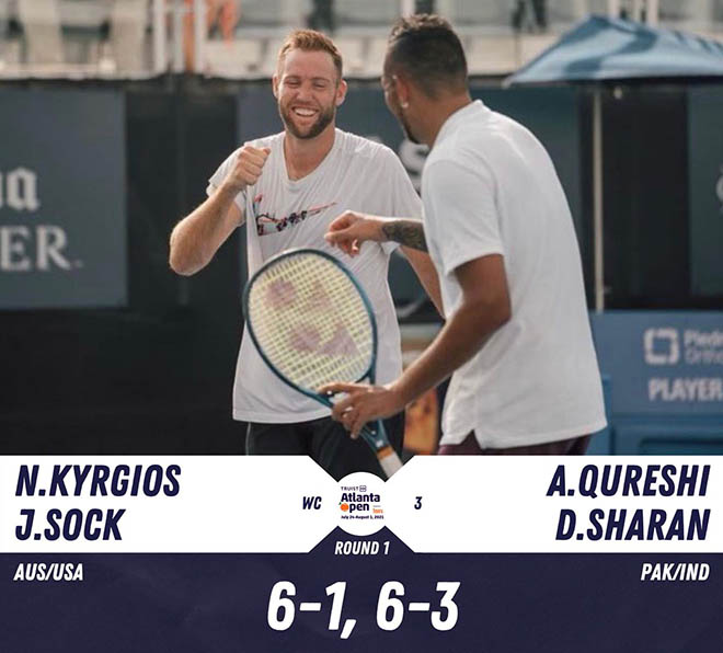 Nick Kyrgios và Jack Sock khởi đầu mỹ mãn tại Atlanta Open