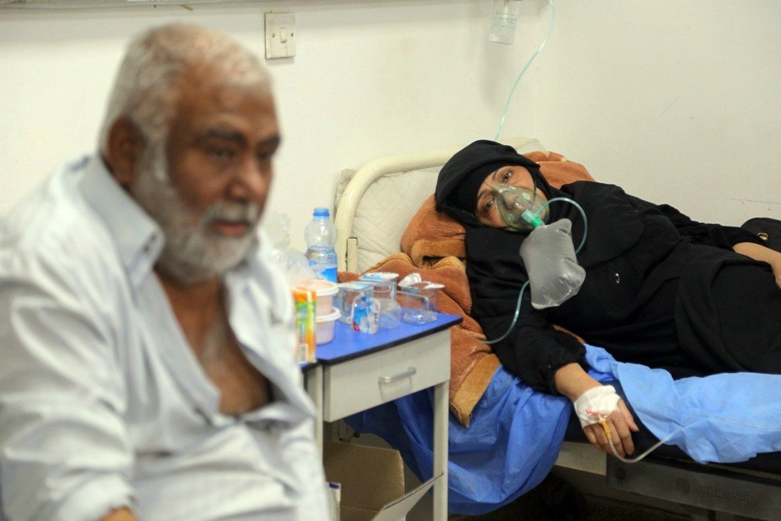 Bệnh nhân Covid-19 được điều trị tại bệnh viện ở Iraq.