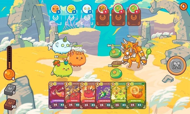 Giao diện game Axie Infinity.