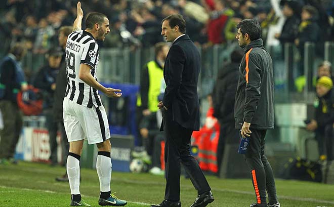 HLV Allegri không cho Bonucci làm đội trưởng Juventus