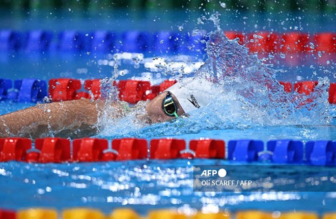 &nbsp;Ánh Viên tại Olympic Tokyo 2020. Ảnh: AFP.