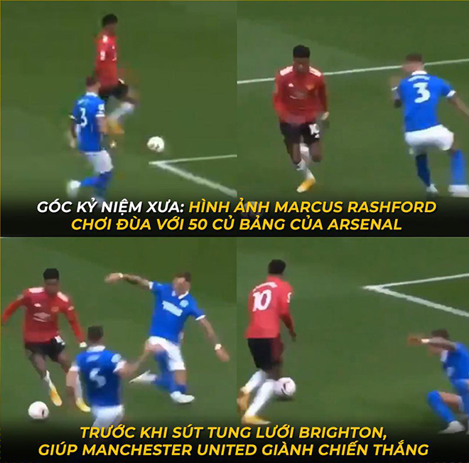 Hình ảnh Rashford "vờn" 50 triệu bảng của Arsenal.