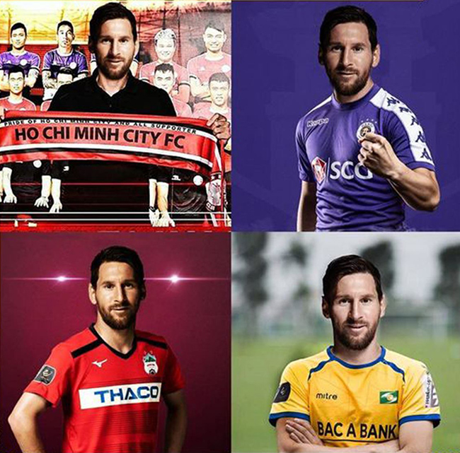 Dân mạng chế ảnh Messi gia nhập V-League.
