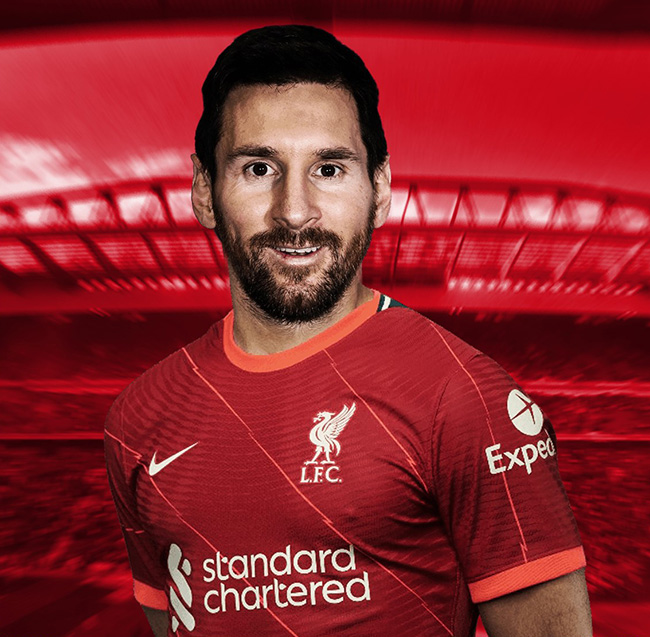 Fan Liverpool cũng mong muốn Messi gia nhập đội bóng con cưng.
