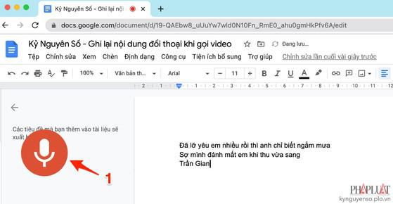 Chuyển giọng nói thành văn bản. Ảnh: MINH HOÀNG