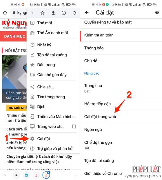 Cài đặt Google Chrome trên Android. Ảnh: MINH HOÀNG