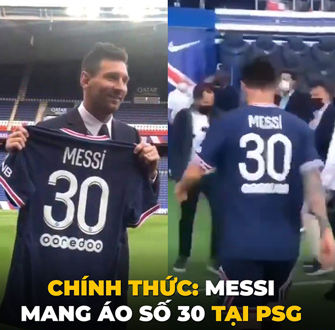 Messi sẽ mang áo số 30 tại sân "Công viên các Hoàng tử".