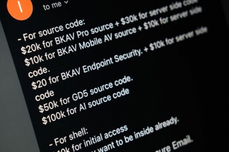 Quá nhiều người hỏi vì tò mò, hacker công khai giá bán mã nguồn BKAV