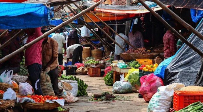 Một trong những khu chợ điển hình ở Ấn Độ (Ảnh&nbsp;in.news.yahoo)