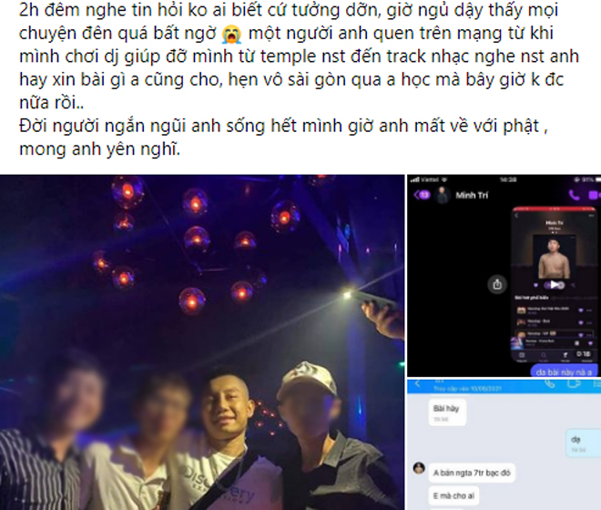 Bạn bè&nbsp;không tin nổi khi nhận tin DJ Minh Trí 12&nbsp;đột ngột qua đời