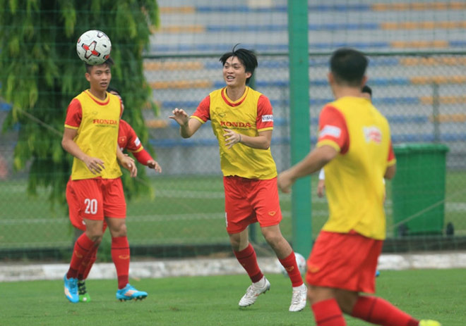 Tuấn Anh đã bình phục chấn thương, trở lại tập luyện cùng đội tuyển Việt Nam trong buổi tập ngày 8/8