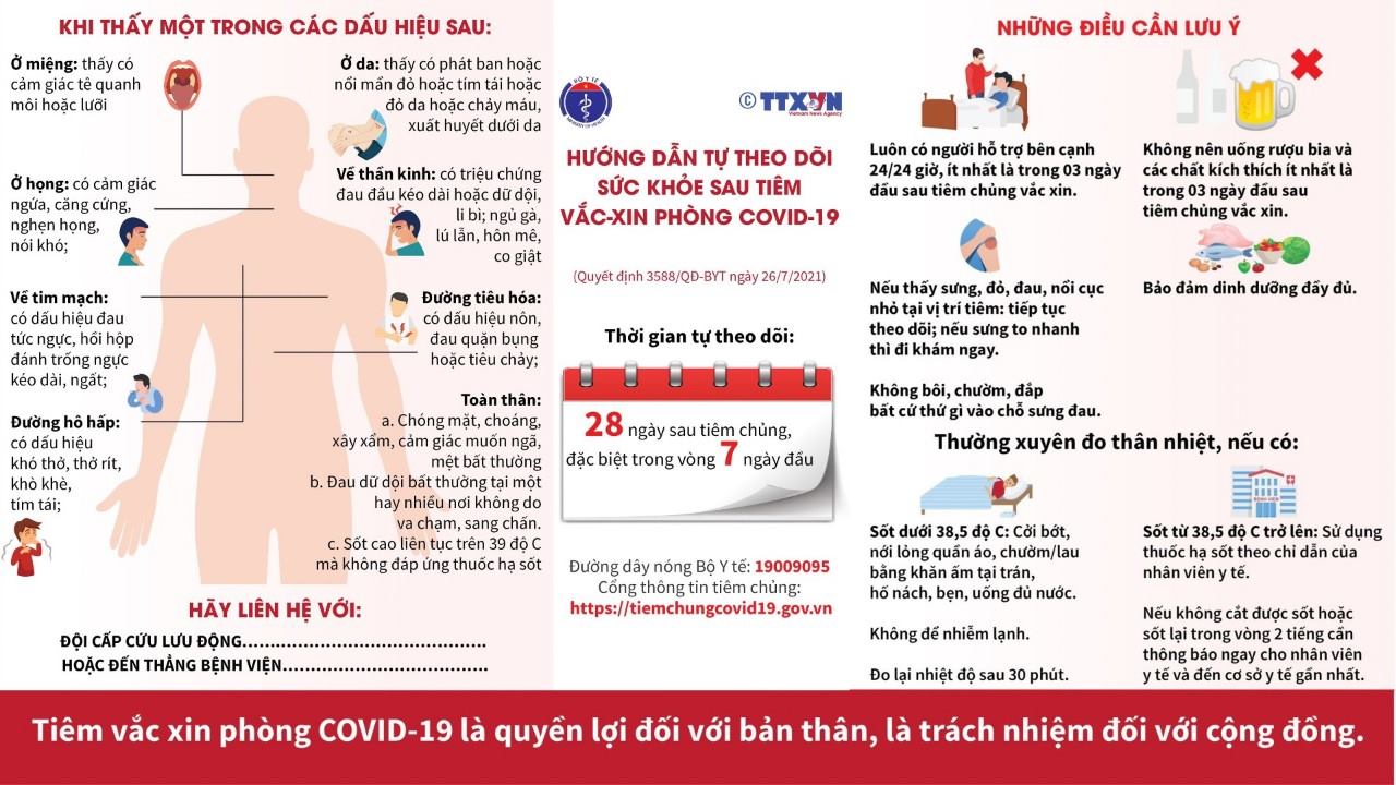 Những dấu hiệu sau tiêm vắc-xin cần gọi bác sĩ hoặc nhân viên tiêm chủng - 1