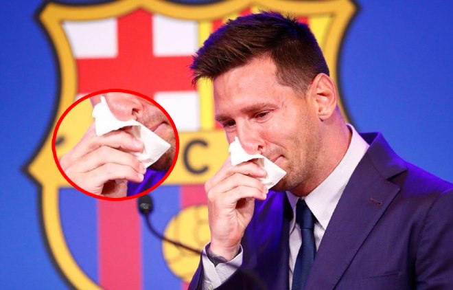 Khăn giấy dùng để lau nước mắt của Messi được rao bán với giá... 1 triệu USD