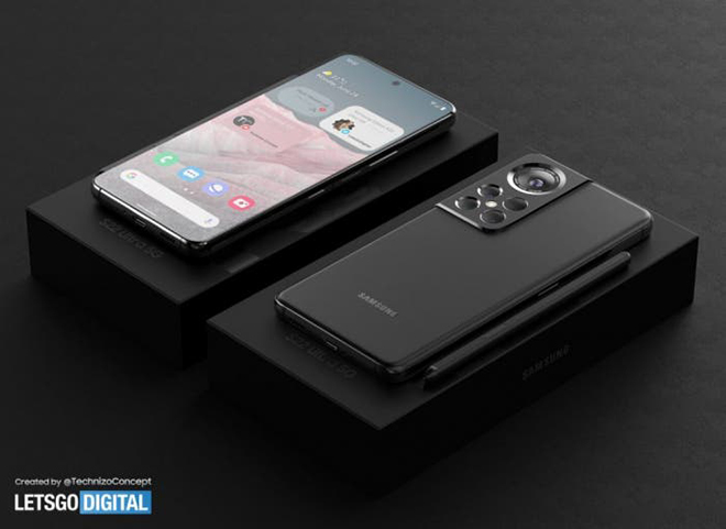 Ảnh concept Galaxy S22 Ultra.