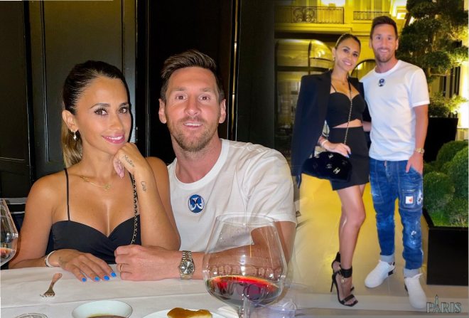Messi và vợ tận hưởng bữa tối lãng mạn ở Paris