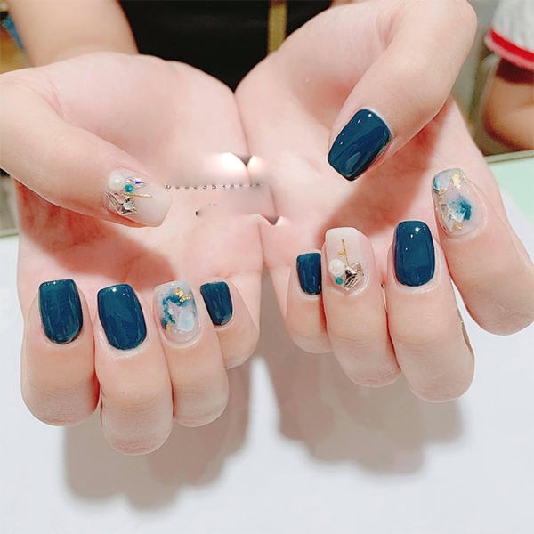88+ mẫu nail màu xanh cuốn hút và sành điệu cho nàng - Trang Beauty Salon