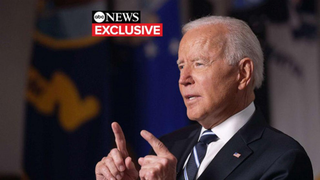 Tổng thống Mỹ Joe Biden hôm 18-8 trả lời cuộc phỏng vấn của đài ABC News. Ảnh: ABC News
