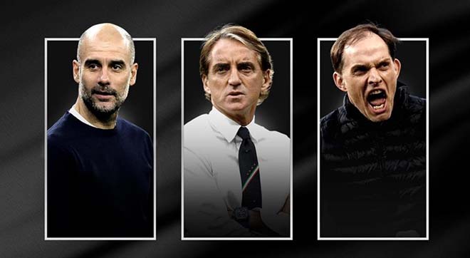 HLV Pep Guardiola, Roberto Mancini và Thomas Tuchel là 3 ứng viên cho danh hiệu HLV xuất sắc nhất