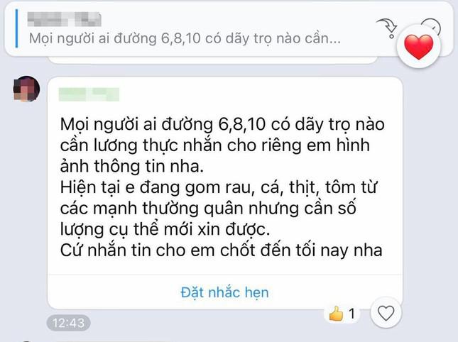 Đăng thông tin trong nhóm cư dân để tìm trường hợp khó khăn cần hỗ trợ.