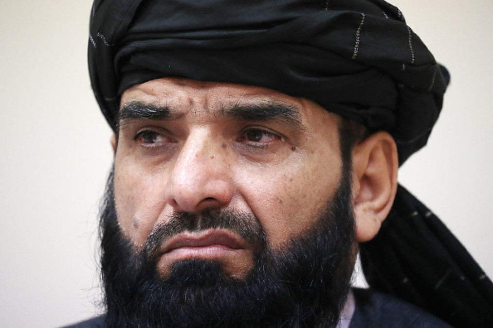 Suhail Shaheen, phát ngôn viên của Taliban ở văn phòng Qatar. Ảnh: Getty