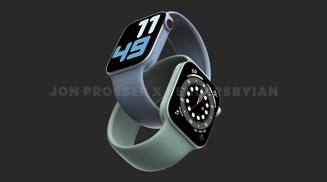 Ảnh concept&nbsp;Apple Watch Series 7 với màu xanh mới.