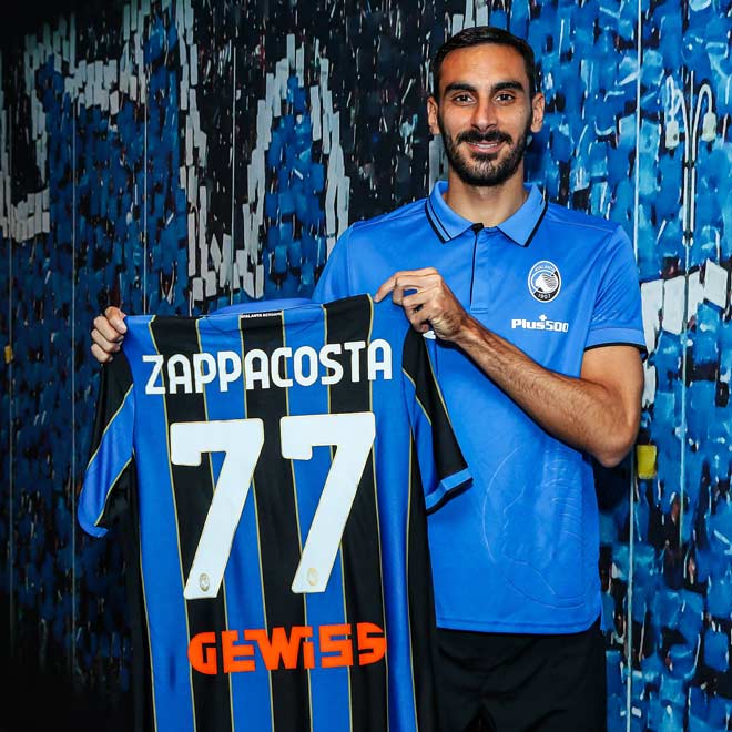 Trong lần thứ 3 đầu quân cho Atalanta, Zappacosta sẽ mặc áo số 77