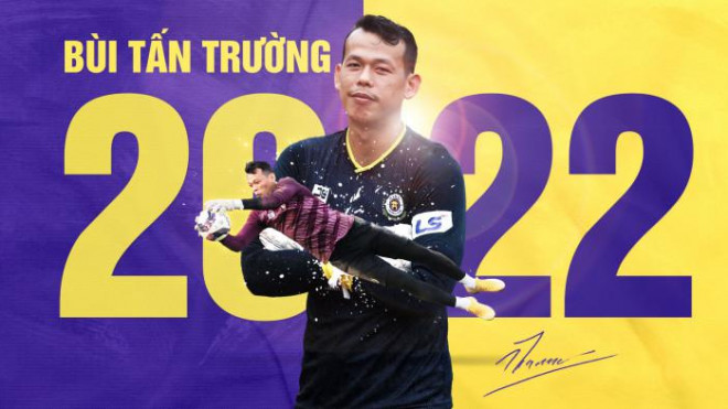 Thủ thành Bùi Tấn Trường được Hà Nội FC gia hạn hợp đồng thêm 1 năm