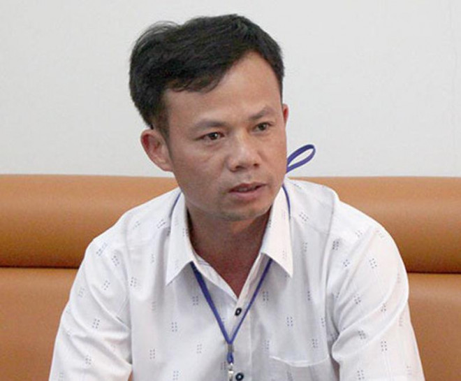 Ông Nguyễn Văn Trung tại buổi làm việc với báo chí sau khi bị tố cáo