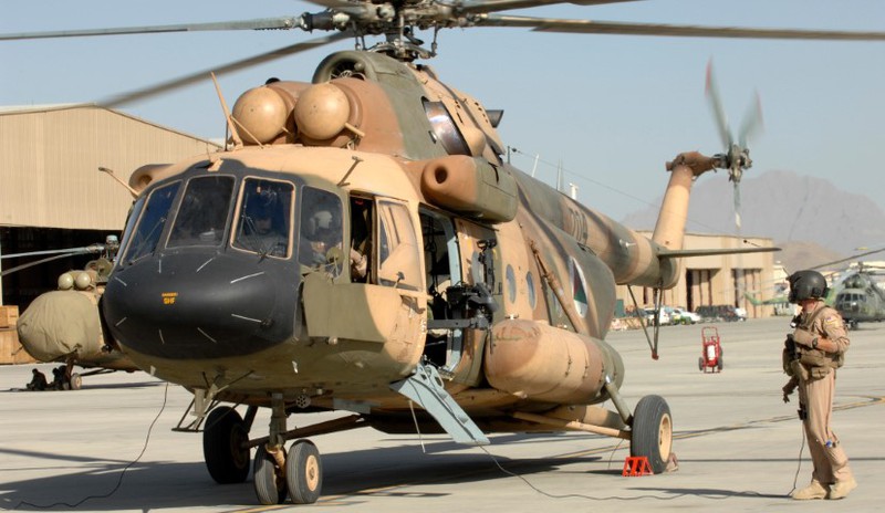 Các trực thăng Mi-17 do Mỹ đặt mua từ Nga cho quân đội Afghanistan.