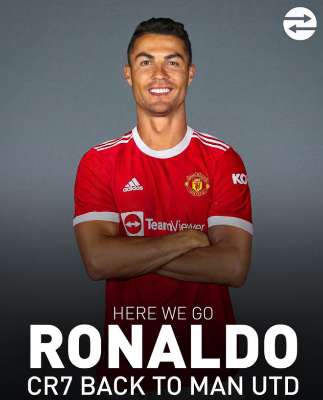 Ronaldo chính thức trở lại Man United từ Juventus