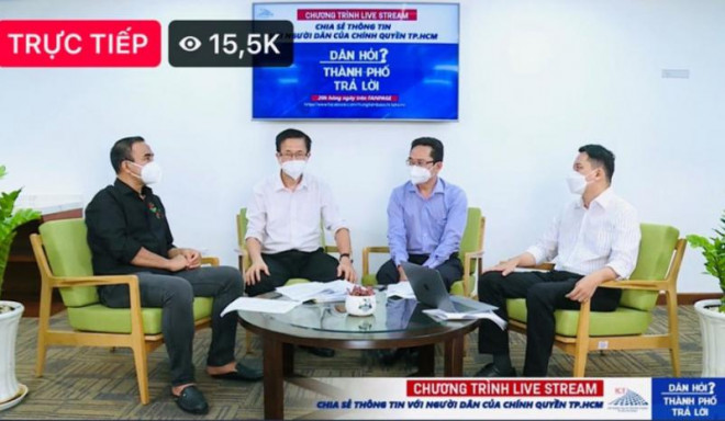 Chương trình&nbsp;livestream “Dân hỏi – Thành phố trả lời” luôn thu hút đông người quan tâm theo dõi và đặt câu hỏi liên quan đến sự hỗ trợ của thành phố.&nbsp;(Ảnh chụp màn hình).