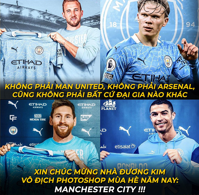 Một mùa hè bận rộn của các chuyên gia photoshop ở&nbsp;Man City.