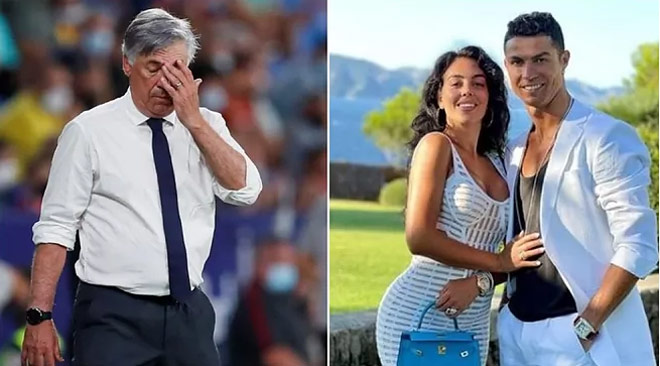 Bạn gái Ronaldo châm chọc HLV Ancelotti (Real Madrid)