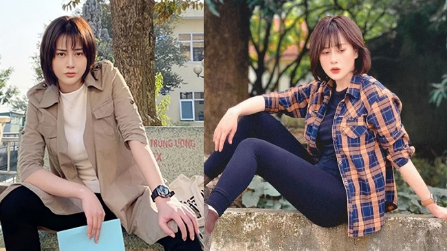 Cô thường phối áo thun và sơ mi hoặc mix phong cách layer, kết hợp cùng quần jeans, boots da hoặc giày đế thấp. Hình ảnh này an toàn và khá phù hợp với tính cách nhân vật.
