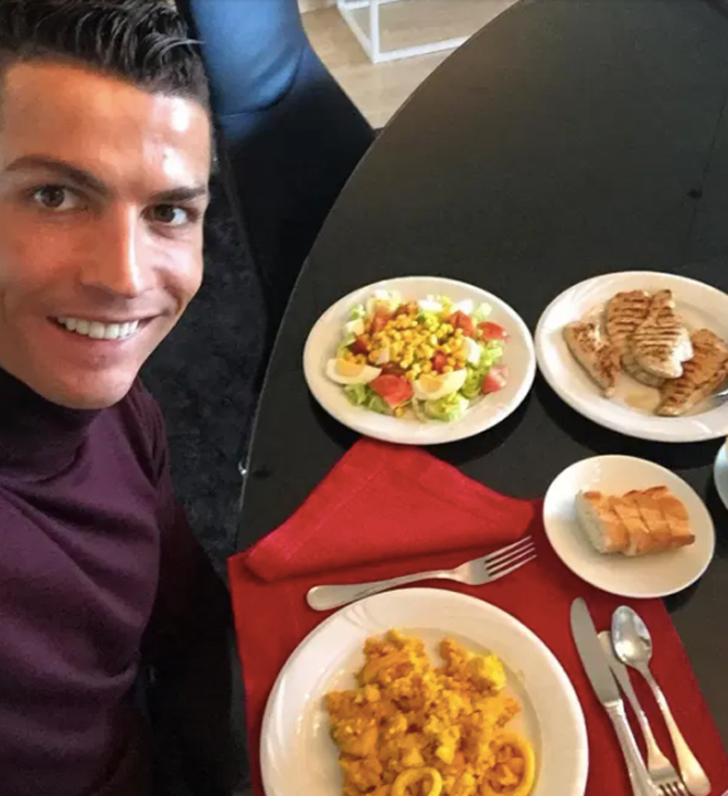 Ronaldo ăn giàu protein và nói không với đường