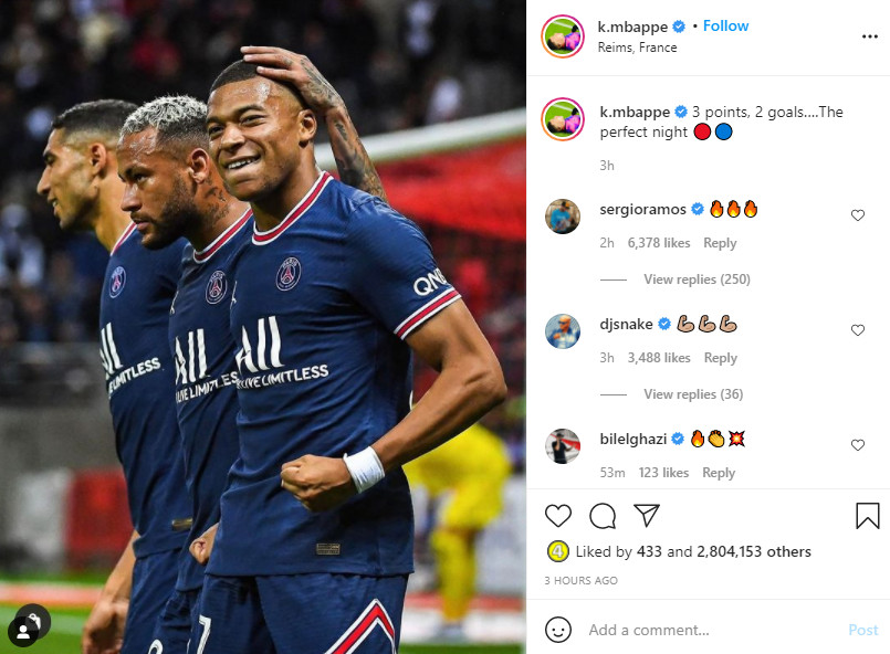 Mbappe đăng dòng trạng thái phấn khích lên mạng xã hội