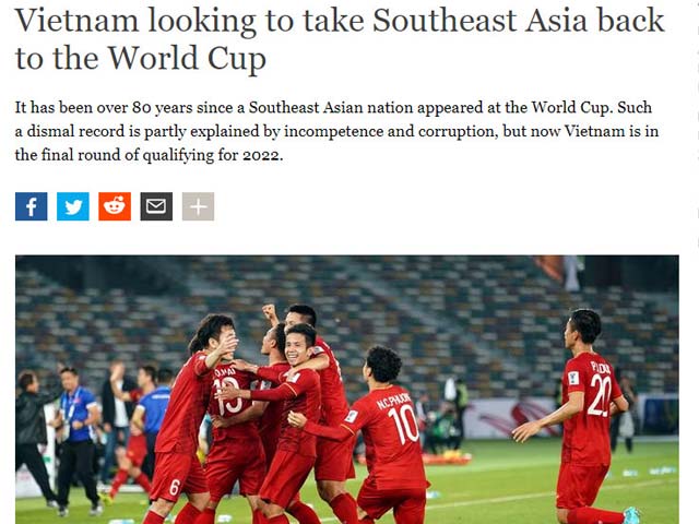 Tờ DW mong Việt Nam đưa Đông Nam Á trở lại World Cup