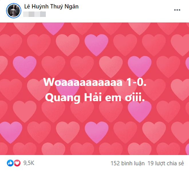 Thúy Ngân hô vang tên Quang Hải