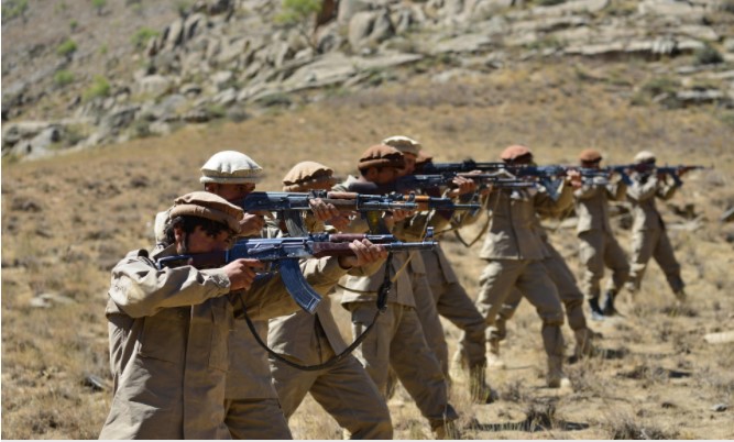 Lực lượng kháng chiến ở thung lũng Panjshir, Afghanistan. Ảnh: CFP