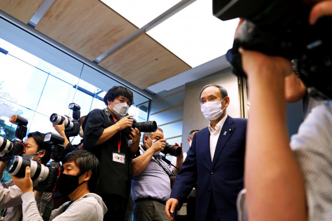 Thủ tướng Nhật Bản Yoshihide Suga tại thủ đô Tokyo hôm 3-9 Ảnh: Reuters