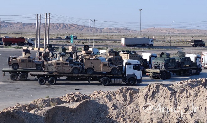 Xe bọc thép quân sự Mỹ xuất hiện ở Iran.